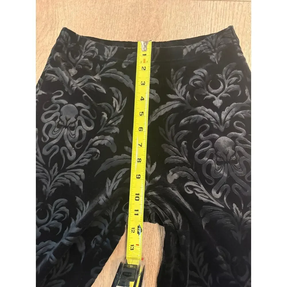 NWOT Womens Gothic Velvet Lace High Waist Flared Bell-bottoms Pants Trousers